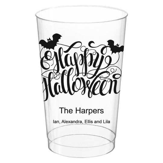 Happy Halloween Clear Plastic Cups